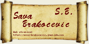 Sava Brakočević vizit kartica